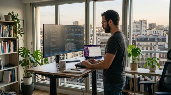 Un freelance qui travaille dans l'IT et la tech