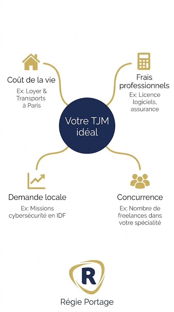 Infographie des critères pour déterminer son TJM idéal en région