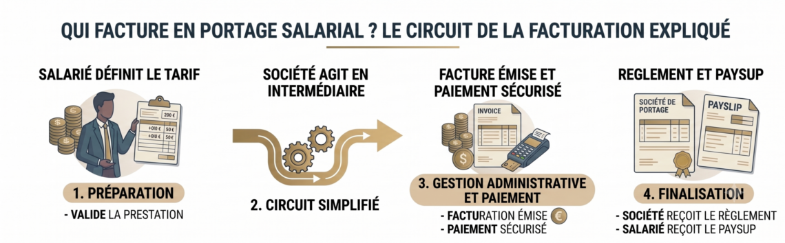 Qui facture en protage salarial - Régie-portage.fr